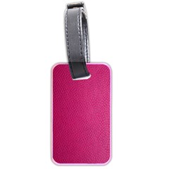 Pink Leather Leather Texture Skin Texture Luggage Tag (two Sides) by artworkshop