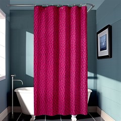 Pink Leather Leather Texture Skin Texture Shower Curtain 36  X 72  (stall)  by artworkshop