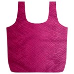 Pink Leather Leather Texture Skin Texture Full Print Recycle Bag (XL) Front