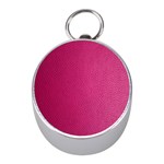 Pink Leather Leather Texture Skin Texture Mini Silver Compasses Front