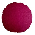 Pink Leather Leather Texture Skin Texture Large 18  Premium Flano Round Cushions Front