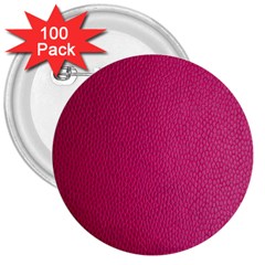 Pink Leather Leather Texture Skin Texture 3  Buttons (100 Pack)  by artworkshop