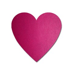 Pink Leather Leather Texture Skin Texture Heart Magnet by artworkshop