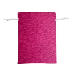 Pink Leather Leather Texture Skin Texture Lightweight Drawstring Pouch (m) by artworkshop