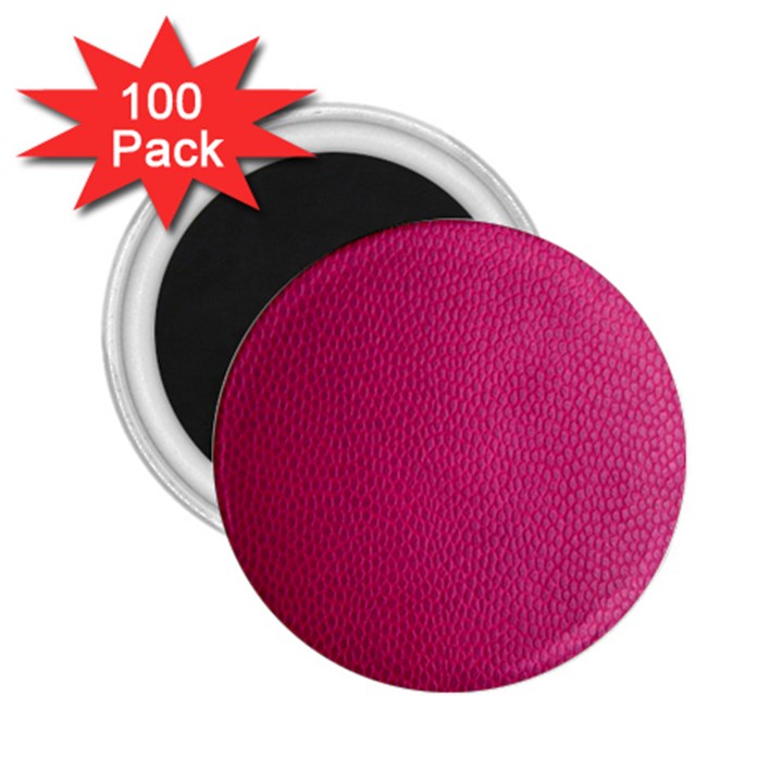 Pink Leather Leather Texture Skin Texture 2.25  Magnets (100 pack) 