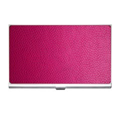 Pink Leather Leather Texture Skin Texture Business Card Holder by artworkshop