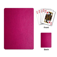 Pink Leather Leather Texture Skin Texture Playing Cards Single Design (rectangle) by artworkshop