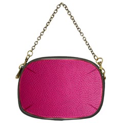 Pink Leather Leather Texture Skin Texture Chain Purse (two Sides) by artworkshop