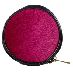 Pink Leather Leather Texture Skin Texture Mini Makeup Bag by artworkshop