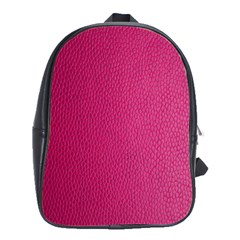 Pink Leather Leather Texture Skin Texture School Bag (large) by artworkshop