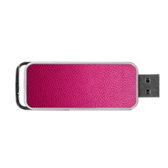 Pink Leather Leather Texture Skin Texture Portable Usb Flash (one Side) by artworkshop