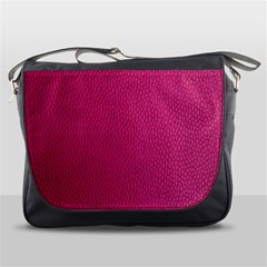 Pink Leather Leather Texture Skin Texture Messenger Bag by artworkshop