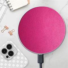 Pink Leather Leather Texture Skin Texture Wireless Charger