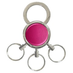 Pink Leather Leather Texture Skin Texture 3-ring Key Chain by artworkshop