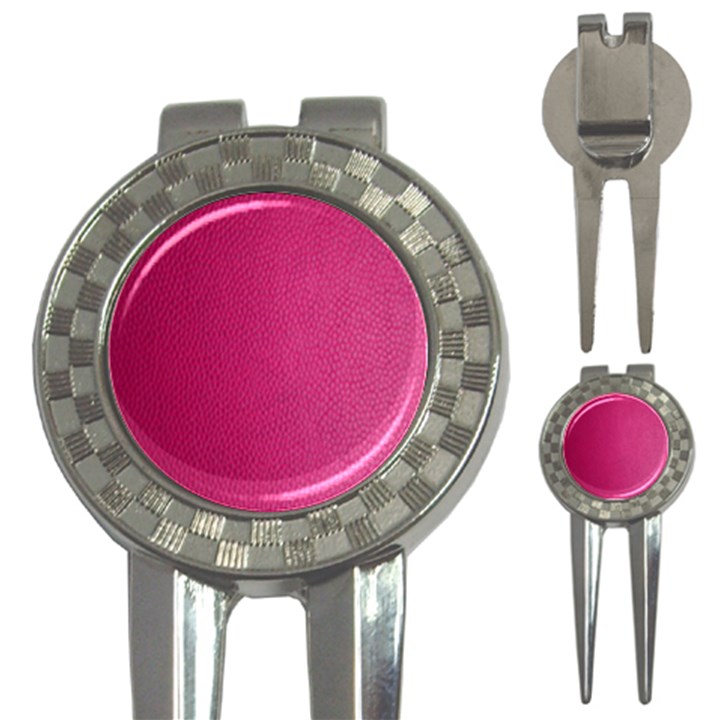 Pink Leather Leather Texture Skin Texture 3-in-1 Golf Divots