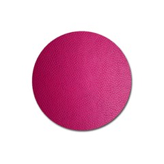 Pink Leather Leather Texture Skin Texture Magnet 3  (round) by artworkshop