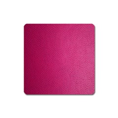 Pink Leather Leather Texture Skin Texture Square Magnet by artworkshop