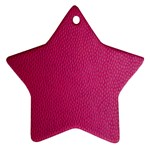 Pink Leather Leather Texture Skin Texture Star Ornament (Two Sides) Front