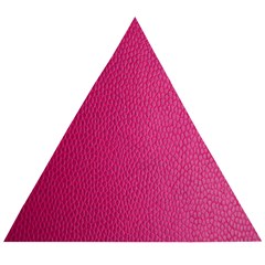 Pink Leather Leather Texture Skin Texture Wooden Puzzle Triangle by artworkshop