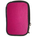 Pink Leather Leather Texture Skin Texture Compact Camera Leather Case Front