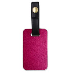 Pink Leather Leather Texture Skin Texture Luggage Tag (one Side) by artworkshop