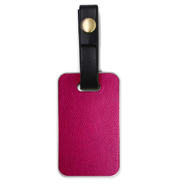 Pink Leather Leather Texture Skin Texture Luggage Tag (one side)