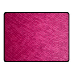 Pink Leather Leather Texture Skin Texture Fleece Blanket (small) by artworkshop