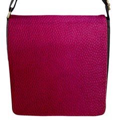 Pink Leather Leather Texture Skin Texture Flap Closure Messenger Bag (s) by artworkshop