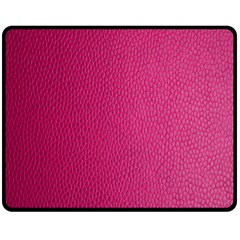 Pink Leather Leather Texture Skin Texture Double Sided Fleece Blanket (medium)  by artworkshop