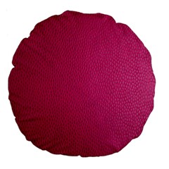 Pink Leather Leather Texture Skin Texture Large 18  Premium Flano Round Cushions by artworkshop