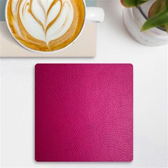 Pink Leather Leather Texture Skin Texture Uv Print Square Tile Coaster 