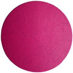 Pink Leather Leather Texture Skin Texture Wooden Puzzle Round by artworkshop