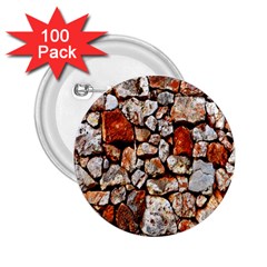 Stone Wall Wall Texture Drywall Stones Rocks 2 25  Buttons (100 Pack)  by artworkshop