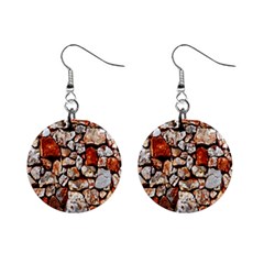 Stone Wall Wall Texture Drywall Stones Rocks Mini Button Earrings by artworkshop