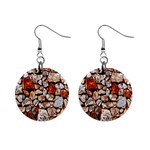 Stone Wall Wall Texture Drywall Stones Rocks Mini Button Earrings Front