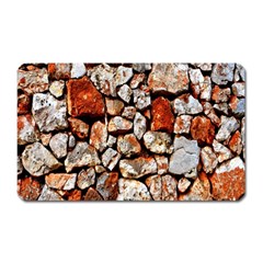 Stone Wall Wall Texture Drywall Stones Rocks Magnet (rectangular) by artworkshop