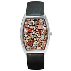 Stone Wall Wall Texture Drywall Stones Rocks Barrel Style Metal Watch by artworkshop