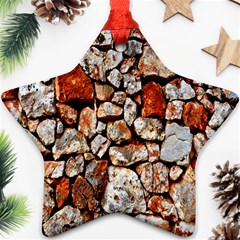 Stone Wall Wall Texture Drywall Stones Rocks Star Ornament (two Sides) by artworkshop