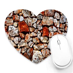 Stone Wall Wall Texture Drywall Stones Rocks Heart Mousepads by artworkshop