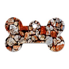 Stone Wall Wall Texture Drywall Stones Rocks Dog Tag Bone (one Side) by artworkshop