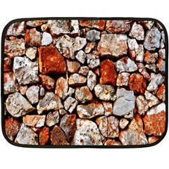 Stone Wall Wall Texture Drywall Stones Rocks Fleece Blanket (mini) by artworkshop