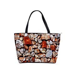 Stone Wall Wall Texture Drywall Stones Rocks Classic Shoulder Handbag by artworkshop