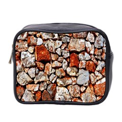 Stone Wall Wall Texture Drywall Stones Rocks Mini Toiletries Bag (two Sides) by artworkshop