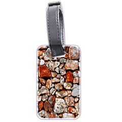 Stone Wall Wall Texture Drywall Stones Rocks Luggage Tag (two Sides) by artworkshop