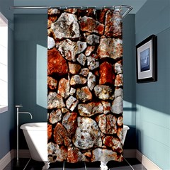 Stone Wall Wall Texture Drywall Stones Rocks Shower Curtain 36  X 72  (stall)  by artworkshop