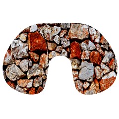 Stone Wall Wall Texture Drywall Stones Rocks Travel Neck Pillow by artworkshop