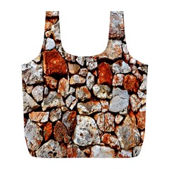 Stone Wall Wall Texture Drywall Stones Rocks Full Print Recycle Bag (l) by artworkshop