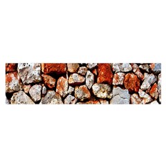 Stone Wall Wall Texture Drywall Stones Rocks Oblong Satin Scarf (16  X 60 ) by artworkshop