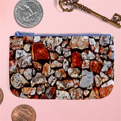 Stone Wall Wall Texture Drywall Stones Rocks Large Coin Purse by artworkshop