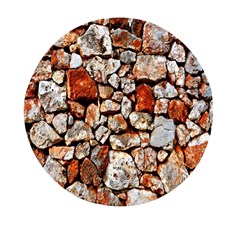 Stone Wall Wall Texture Drywall Stones Rocks Mini Round Pill Box by artworkshop